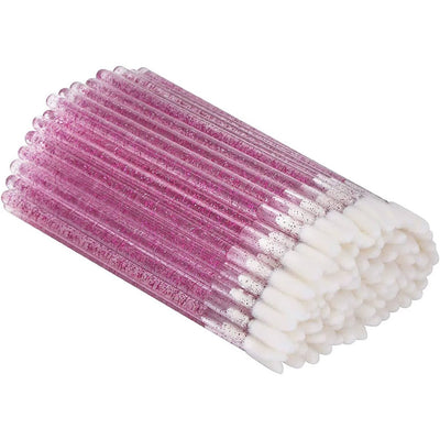 100-Count Disposable Lip Applicators – Lint-Free Doe Foot Wands for Lip Gloss, Lipstick & Precise Lip Makeup Application.