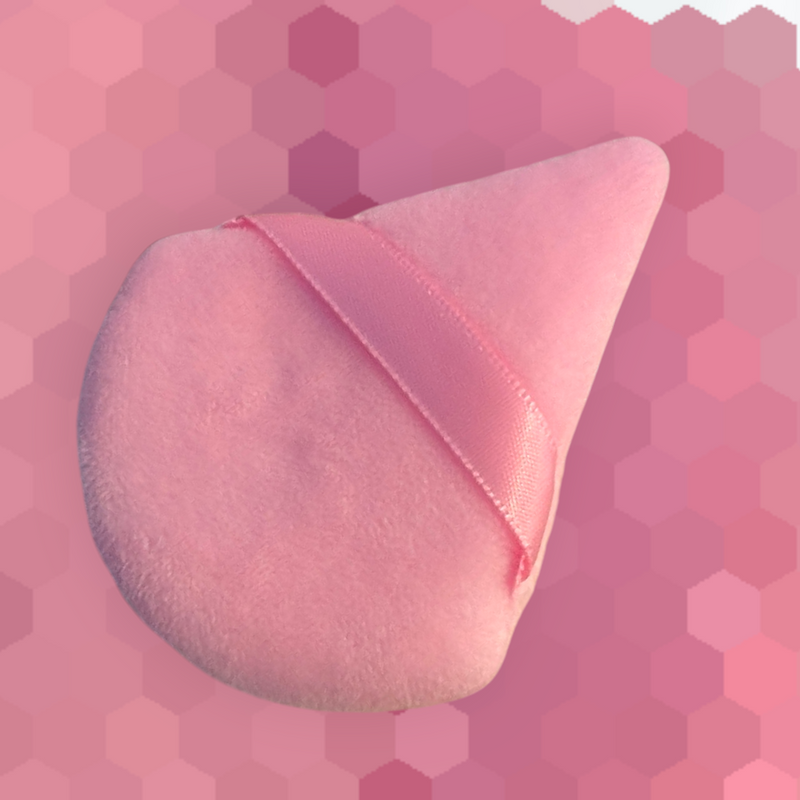 100-Count Triangle Powder Puffs – Soft Velour Makeup Sponge for Dry & Wet Foundation, Setting Powder & Face Cosmetics, Bridal Touch-up kits, Pink.