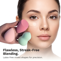 50-count Makeup Sponge Set Latex-Free and High-definition makeup blenders For Powder Cream and Liquid, Super Soft Sponges (random colours with 3 mixed shapes), 4cm*6cm medium size.