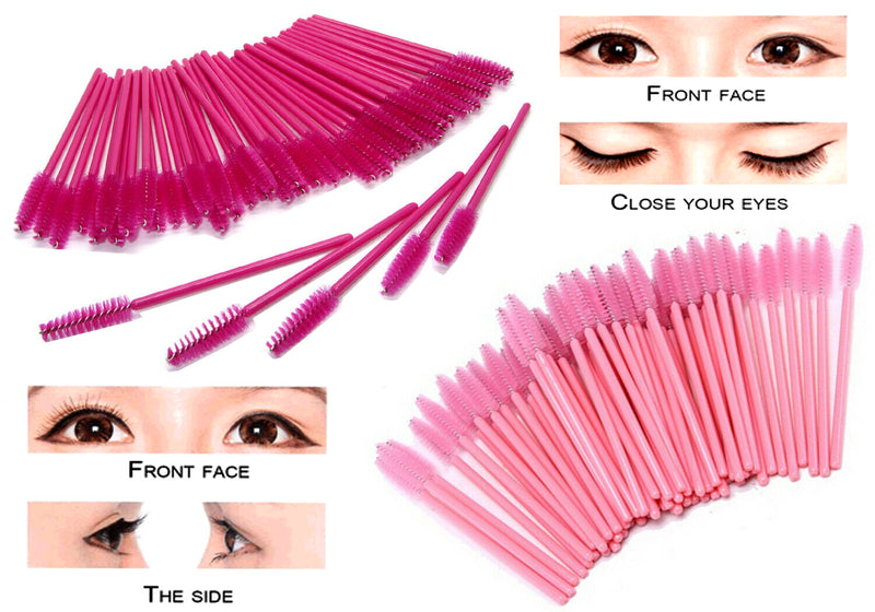 300-Count Disposable Eyelash Spoolies – Mascara Wand Applicator for Lash Extensions, Eyebrow Grooming & Eye Makeup
