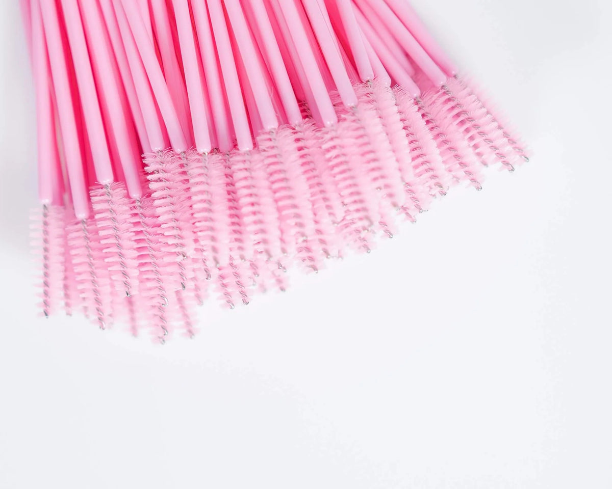 300-Count Disposable Eyelash Spoolies – Mascara Wand Applicator for Lash Extensions, Eyebrow Grooming & Eye Makeup